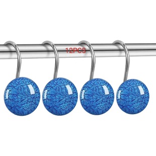 Factory Direct cross-border wholesale resin crack round single hook iron shower curtain hook curtain hook