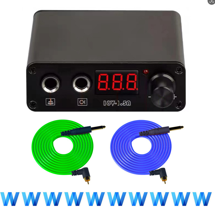 Fuente de alimentación para tatuajes Tuffking 1.5A, voltaje estable, corriente completa, múltiples velocidades, pantalla LCD, fuente de alimentación para tatuajes transfronteriza.
