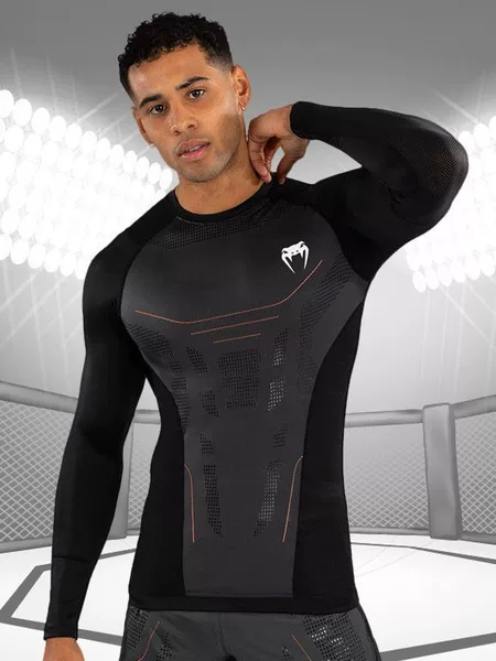 Venumxtopuriaunmatched Sportswear Long-Sleeved Top for Men, Quick-Drying Summer Lycra Fabric