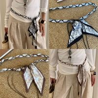 波西米亚丝巾编织木珠串珠腰链民族风复古腰带小众高级感时尚腰饰