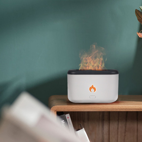 Cross-border 300ml simulation flame aromatherapy machine household bedroom USB desktop small portable humidifier large fog volume
