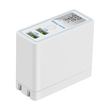 双QC3.0旅行充电器LCD显示屏电压电流USB排插直充36W12充电器