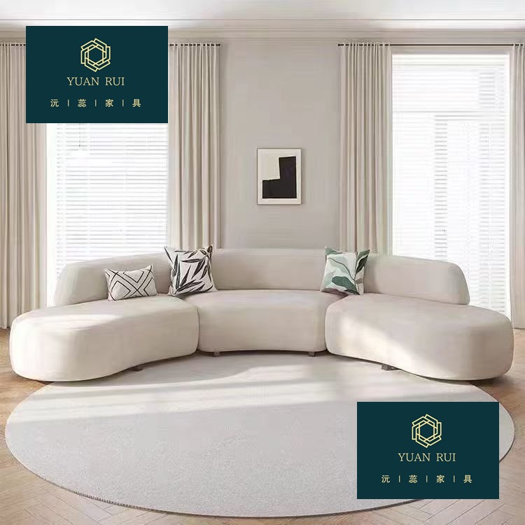 Arc-Shaped Sofa, Semi-Circular Special-Shaped Circular Living Room, Light Luxury Office Negotiation Sofa, Creative Style Sofa