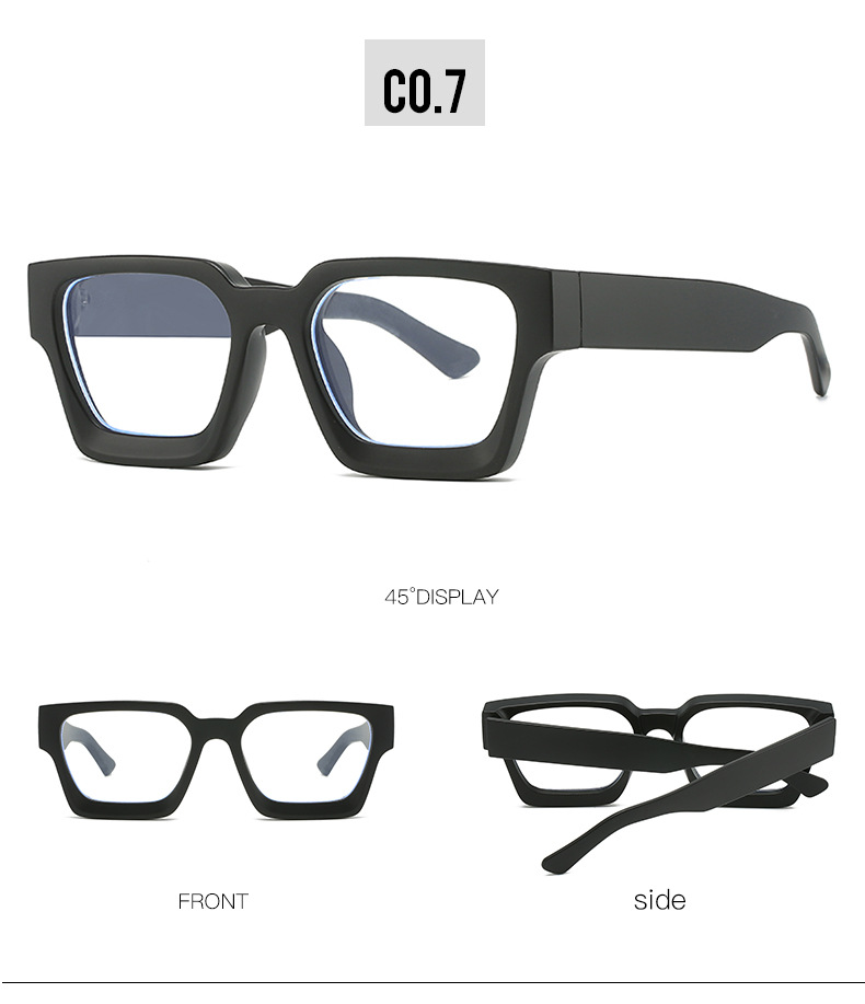 Simple Style Color Block Pc Square Full Frame Optical Glasses display picture 14