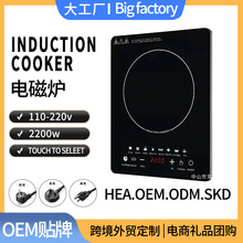 电磁炉家用智能节能大功率套装火锅电池炉灶跨境外贸英文版厂家