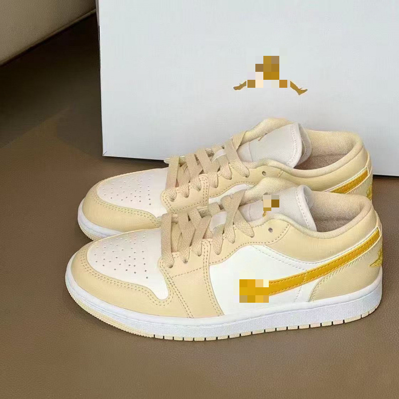 Putian Pure Original Low-Top Cream Yellow Basketball Shoes for Men and Women, Cross-Border Fashion Casual Versatile Couple Sports Shoes Sneakers