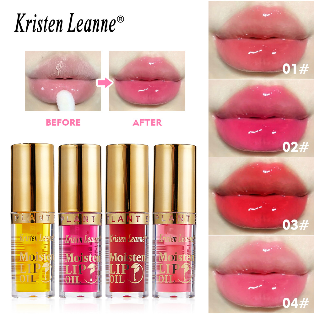 KRISTEN LEANNE Black Technology Langanhaltender, wasserfester Lipgloss mit Pflanzenblättern und feuchtigkeitsspendendem Farblippenöl_voghion.com