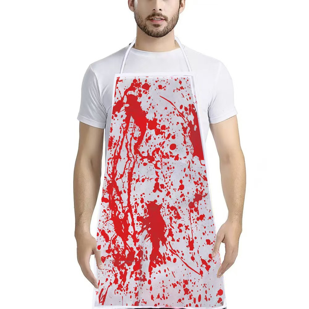 Halloween Cos Bloody Apron Gloves Bloody Trick Package Scary Essential Ready Stock