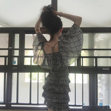 TZ4268�¿�Ůװ��ʽ��Ҷ�߸�������ȹchic������������a�ֶ�ȹ��