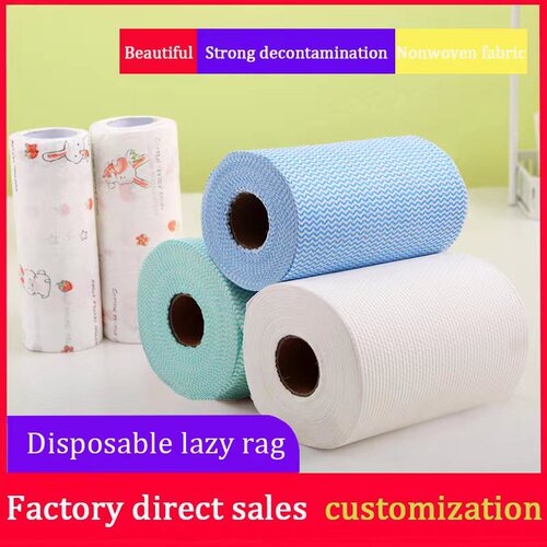 Lazy rag non-woven household kitchen paper towel disposable cleaning dishwashing rag oil-absorbing water-absorbing paper towel wholesale