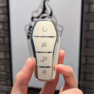 BYD Dolphin key case Han Song: Car key bag - byd-h-model-smart-4-key-single-shell-white
