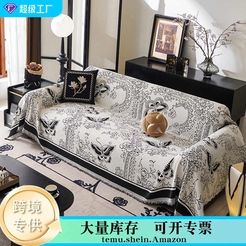 Toalla de sofá china gruesa simple sofá antideslizante cojín de sofá anti-cat arañazo cuatro estaciones general cubierta de una pieza de estilo inswind