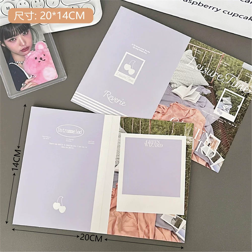 Folding greeting card set, cute designs, assorted postcards & small gift bag