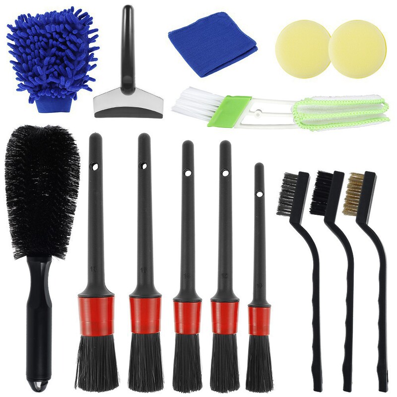 New 15-piece car wash cleaning tool kit car details full set of car care kit car wash brush gloves