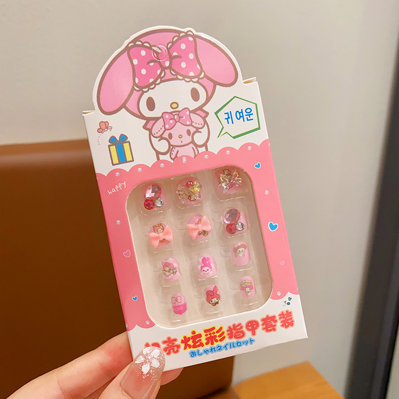 Niños dibujos animados estereoscópicos pegatinas de uñas niñas parches de uñas bebés desmontables impermeables uñas al por mayor