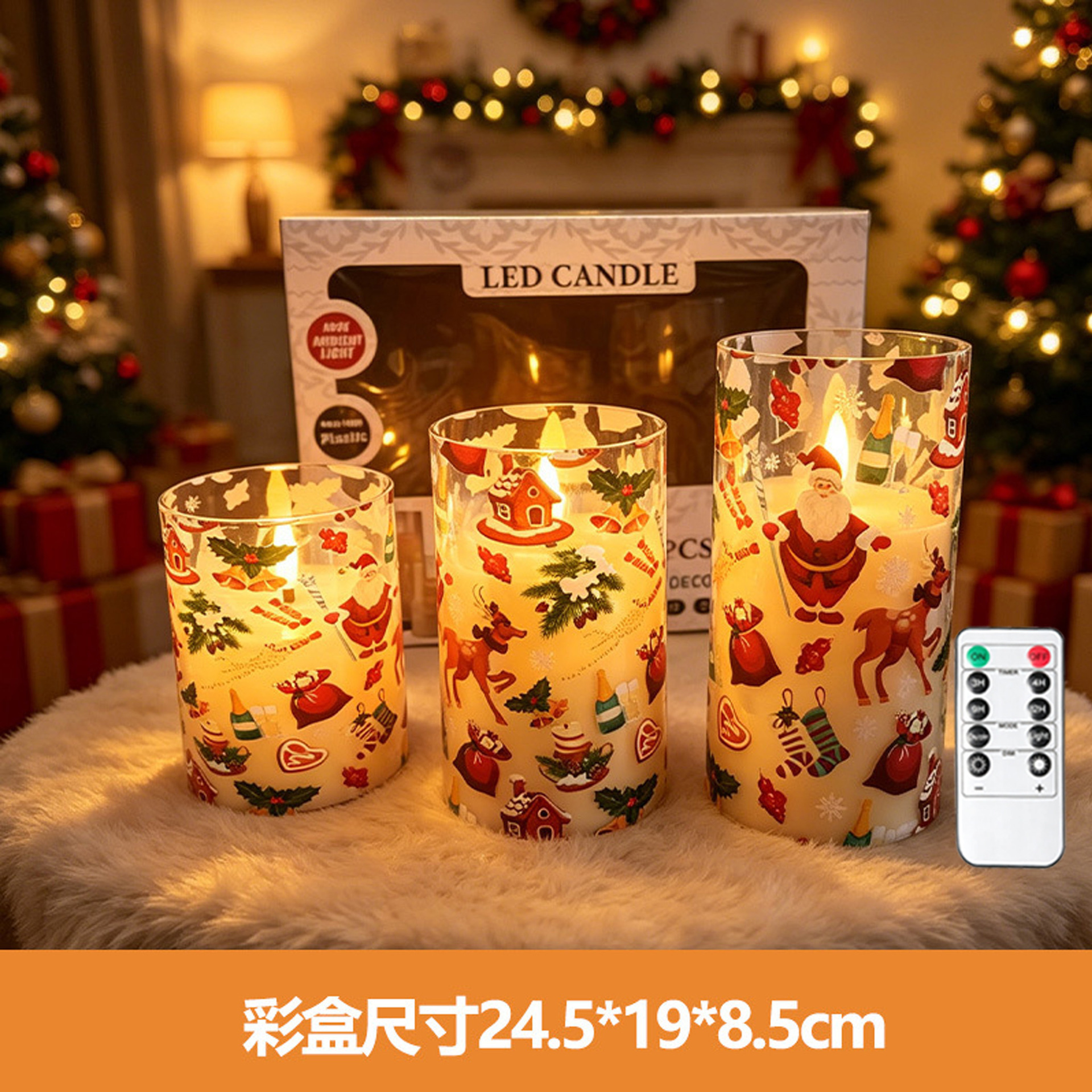 Lámpara de vela electrónica transfronteriza LED cera simulada fiesta de Navidad decoración de cumpleaños sin humo luz de atmósfera personalizada