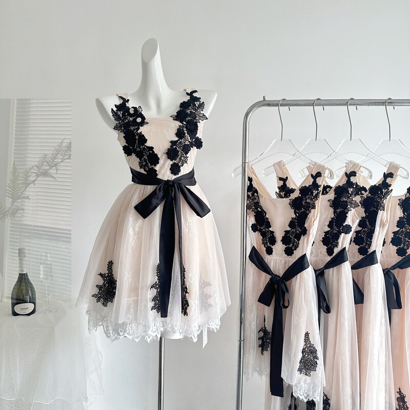 Temple of Paris Overture~Low-Key Beauty, Bright Diamond Lace Mesh Bow Dress, Princess Dress, Summer 2026