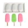 Factory direct selling DIY silicone ice cream mold four -connected popsicle ice cream mold three -lid built pop popsicle mold