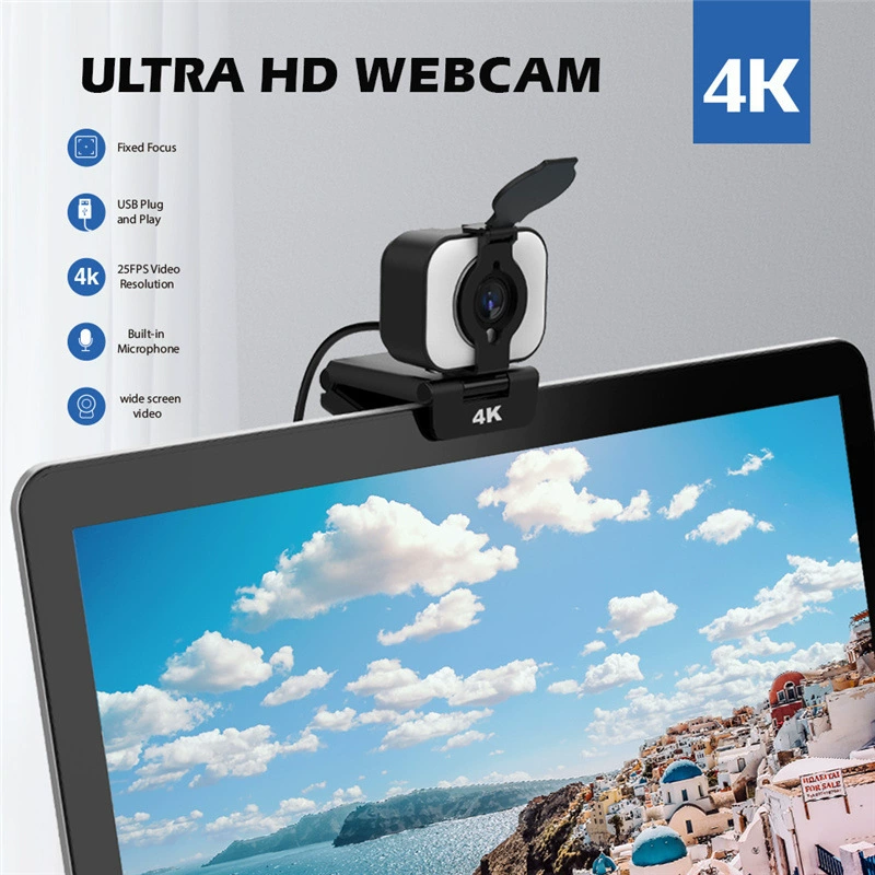 4K HD камера для онлайн-уроков и видеоконференций с USB камерой