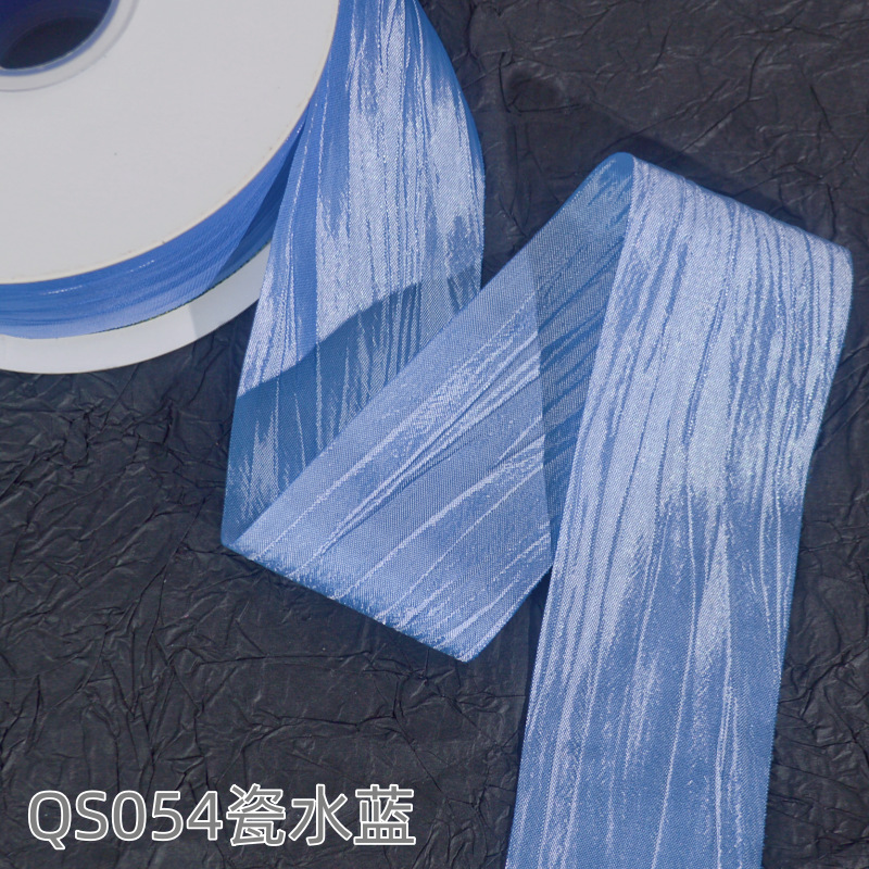 Impresión de la cinta arco regalo cuerda cinta plisada coreana accesorios de embalaje en stock al por mayor Corea del Sur cinta de poliéster