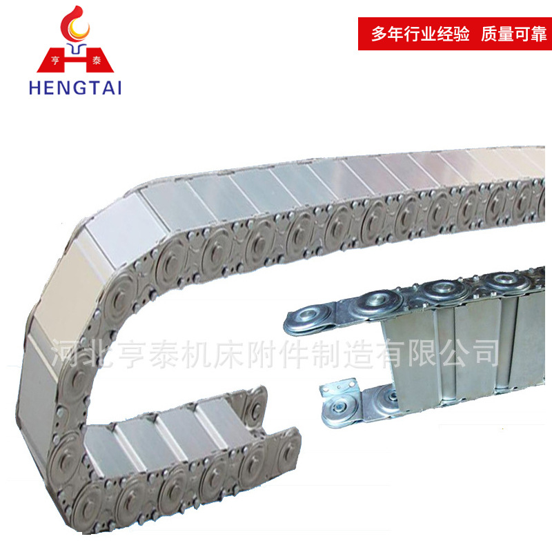 工程钢制拖链 TL180重型机床桥式钢铝拖链坦克链不锈钢全封闭拖链