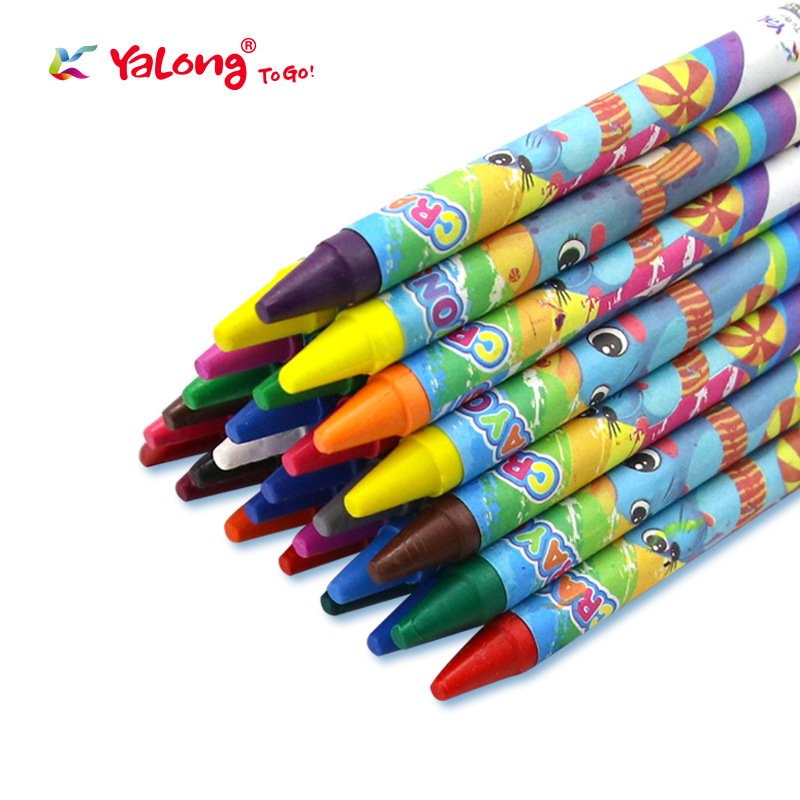 Crayones de Dibujo Escolar de 12/24 Colores para Estudiantes y Arte