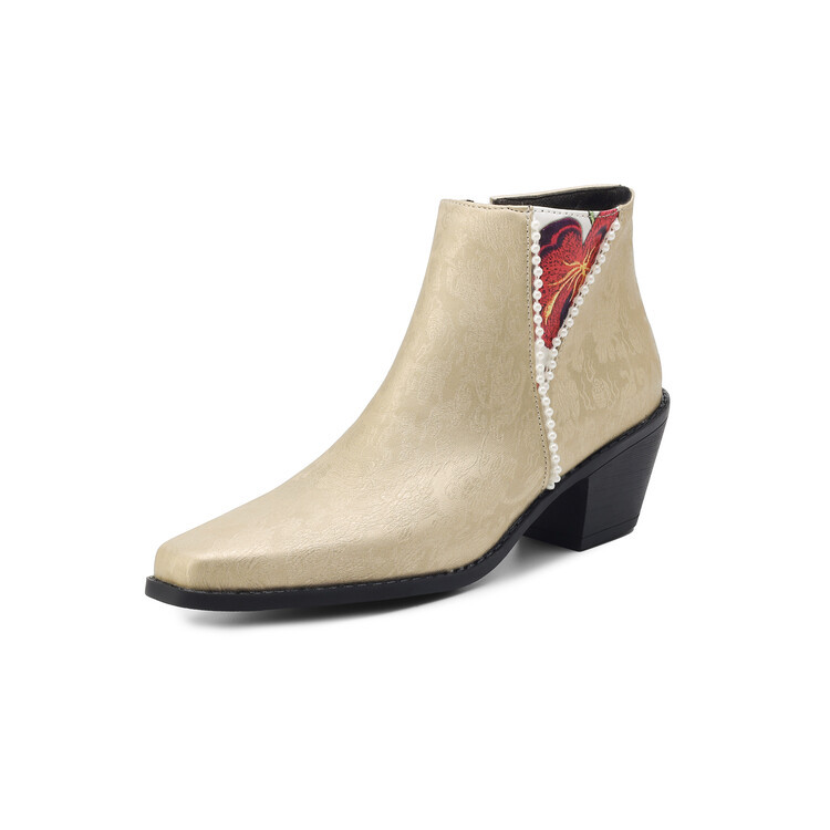 Demi-season low boots, plus size