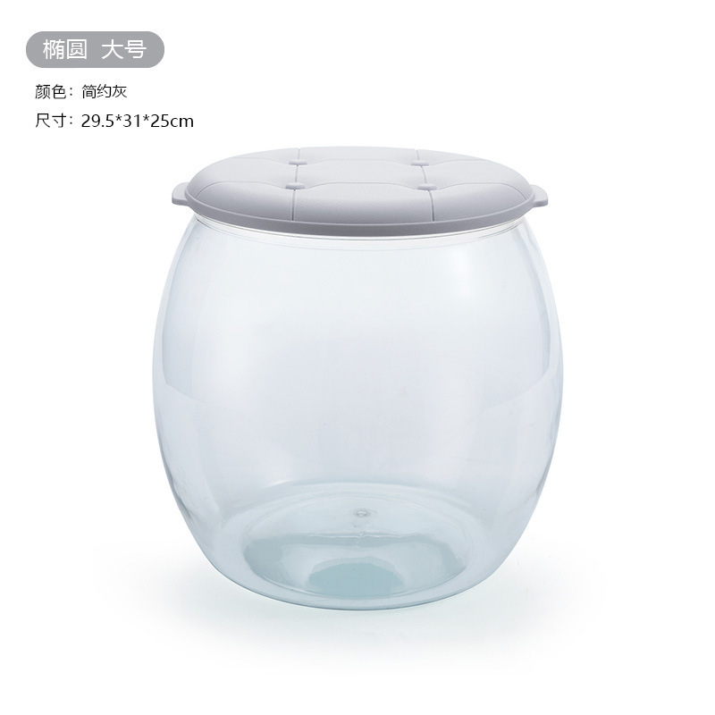 子供用ぬいぐるみ収納ボックス、丸型透明収納バケツ、家庭用積み木収納ベンチ、大容量|undefined