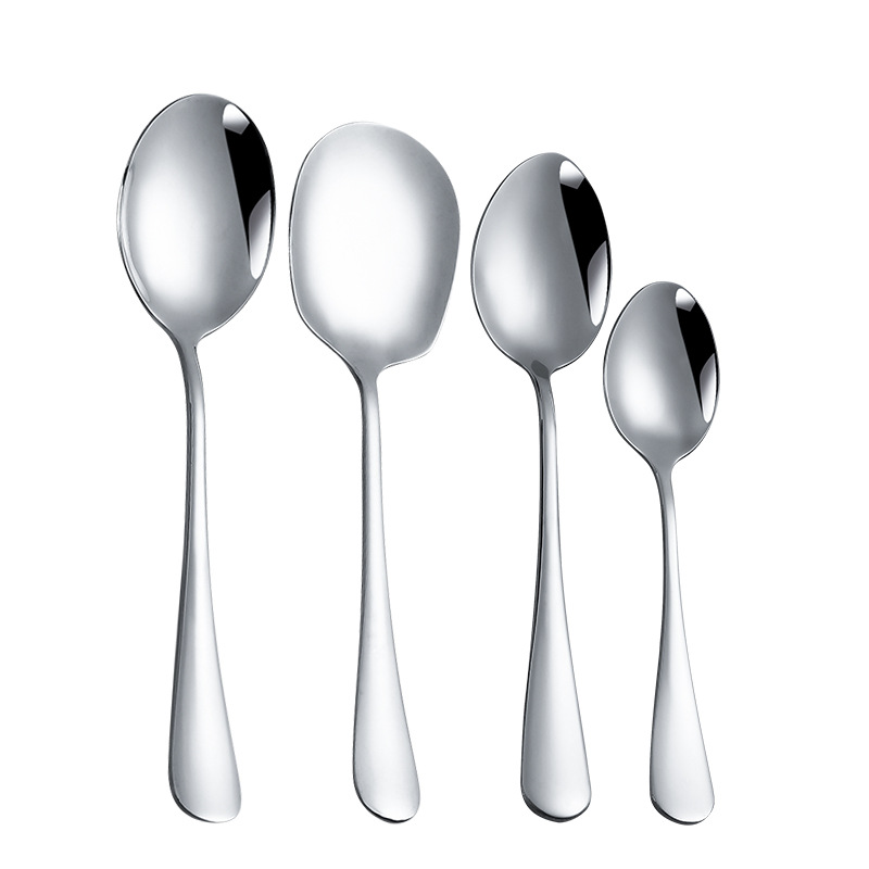 Partes públicas de acero inoxidable cuchara de servicio tenedor vajilla creativa postre cuchara de café para hornear pastel pala Tenedor de fruta cuchara de doble propósito