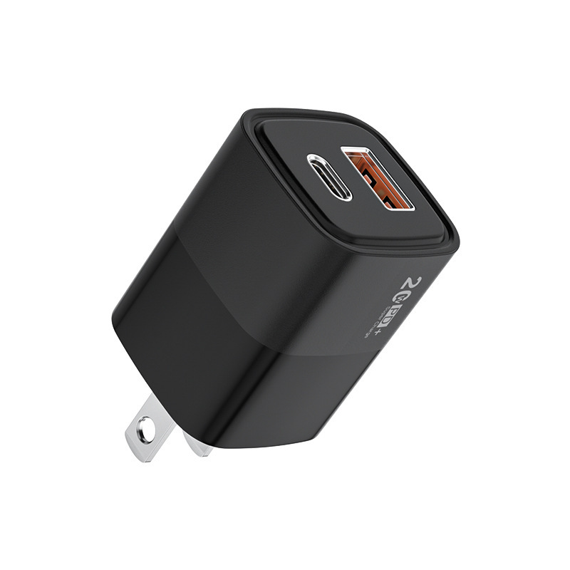PD20W ポータブルミニデュアルポート充電器 Apple Huawei QC3.0 高速充電携帯電話充電ヘッドセットに適しています|undefined