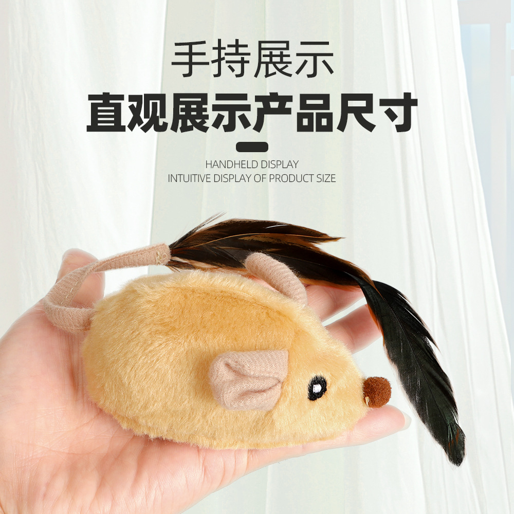 Juguete para gatos, ratón eléctrico, sonido, luz, inducción inteligente, gato divertido, simulación interactiva, juguete para gatos de peluche