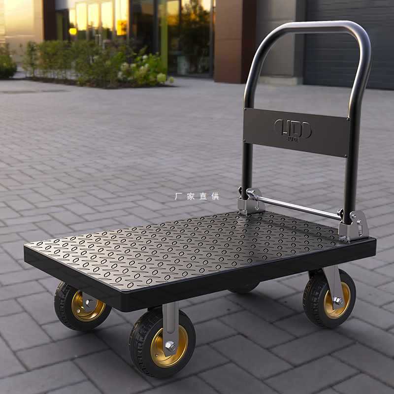 Wholesale Juda Steel Plate Trolley Cargo Truck Cargo Truck Flatbed Truck Foldable Portable Hand Trolley
