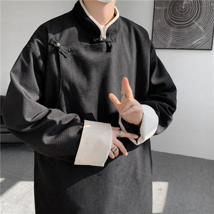 Spring 2025 new Chinese style loose plus size retro stand collar Chinese clothing Tang suit Tibetan robe jacket a generation of hair
