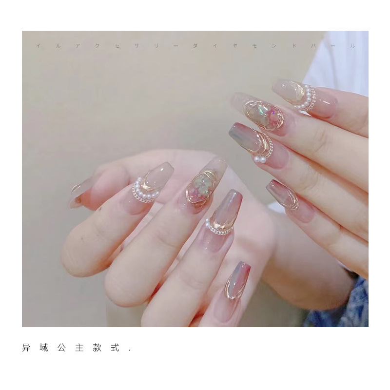 Clavo diamante joyería al por mayor Internet celebridad princesa exótica mariposa blanca Rosa spanite perla cadena Shell rhinestone