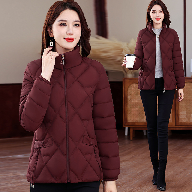 Madre de algodón chaqueta de invierno nueva moda suelta delgada de cuello de algodón ligero chaqueta de algodón pequeño delgada image 3