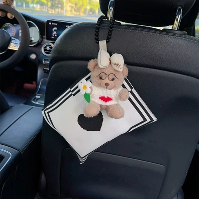 creative cute cartoon hanging paper Car tissue box/set - literary-girls-bear-love-paper-bag