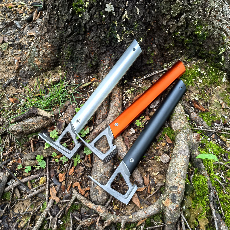 新款户外轻量化铝合金手柄不锈钢锤野营帐篷天幕地钉锤拔钉器榔头