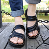 Sandals, men's summer slide, fashionable beach footwear for leisure, leather slippers