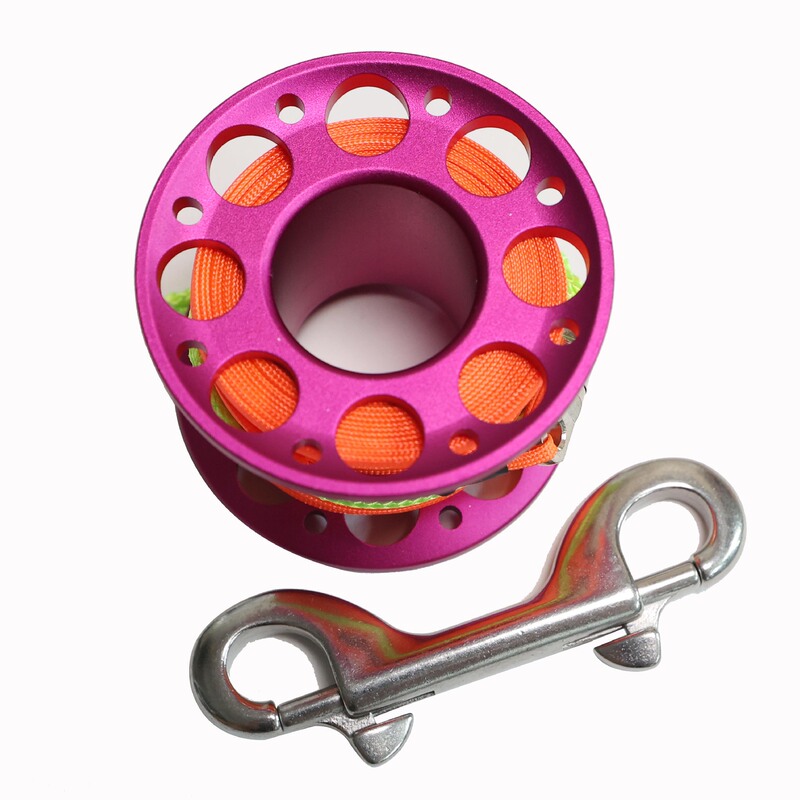 20m Diving Release Reel Made of Aviation Aluminum for Scuba Diving Smb Buoy Anti-Tangle Device Flat Line Release Reel 20m Diving Release Reel Made of Aviation Aluminum for Scuba Diving Smb Buoy Anti-Tangle Device Flat Line Release Reel