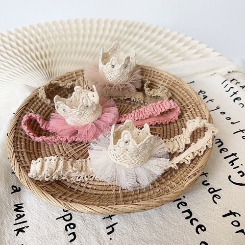 Baby Crown Hair Accessories for Newborns, Baby's First Month Crown Hairband, Hair Accessories for Baby's 1st Month Celebration, Hairband for Baby's First Birthday, Baby Hair Accessories