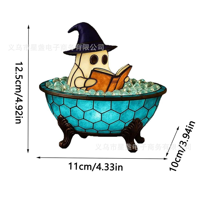 跨境爆款Ghost Bubble Bath Lamp 万圣节装饰幽灵泡泡浴灯摆件|undefined