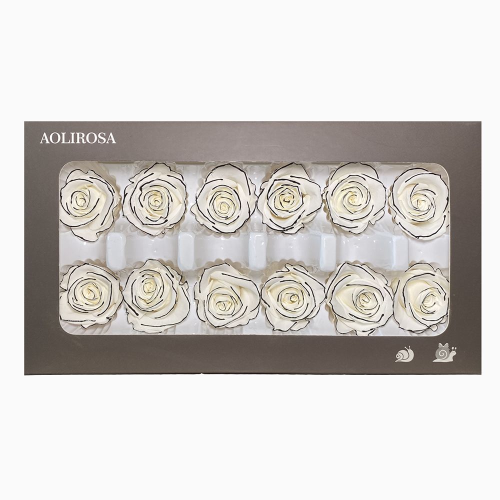 Grado una flor eterna pequeña fragancia Rosa fragancia serie de canciones Borde negro Rosa delineador de ojos flor seca floral caja de regalo de enseñanza ramo