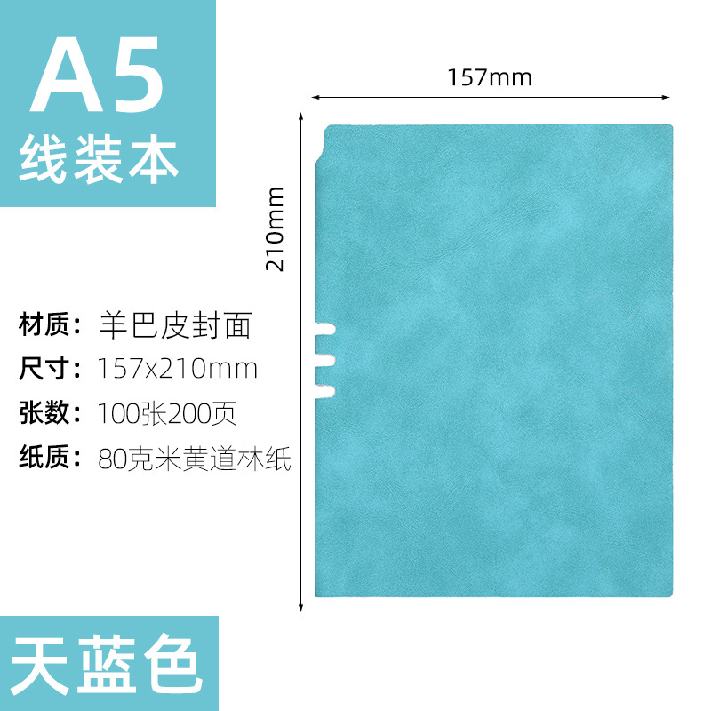 A5 중공 양 피부-하늘색