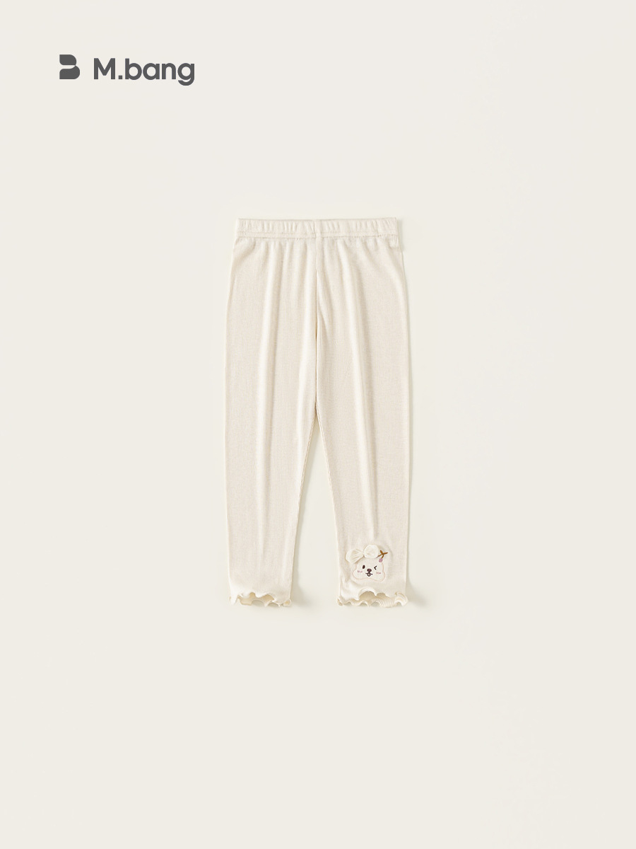 Youbao ropa para niños nuevos pantalones de verano lindos pantalones cortos bordados para niños leggings de niña de color sólido con orejas de madera