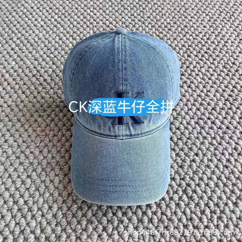 CK帽子刺绣字母棒球帽女同款百搭牛仔帽鸭舌帽加宽显脸小夏季遮阳|undefined