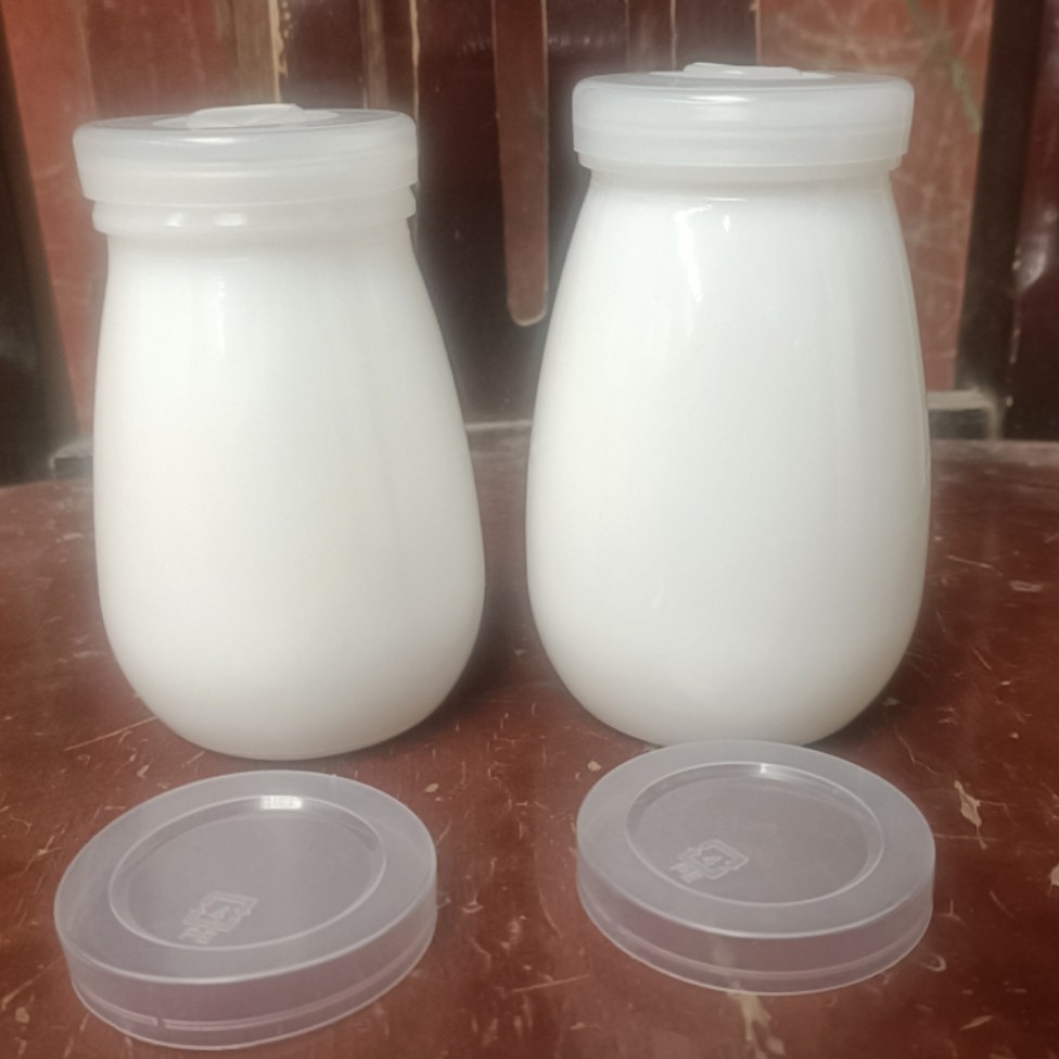 耐高温陶瓷真奶生抽酸奶瓶网红奶白乳杯白瓷奶分装瓶乳白玻璃
