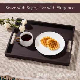 简约日式托盘茶盘竹木长方形家用商用放茶杯餐盘大号盘子露营餐具