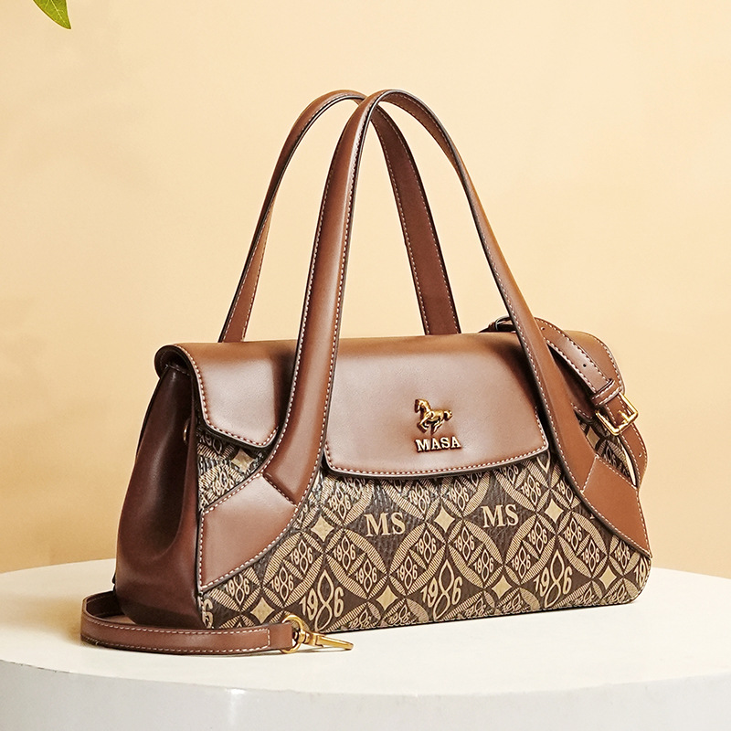 Single Shoulder Bag, European And American Retro Luxury Women's Bag New Style Underarm Bag Versatile Casual Commuting Handbag Messenger Bag_voghion.com
