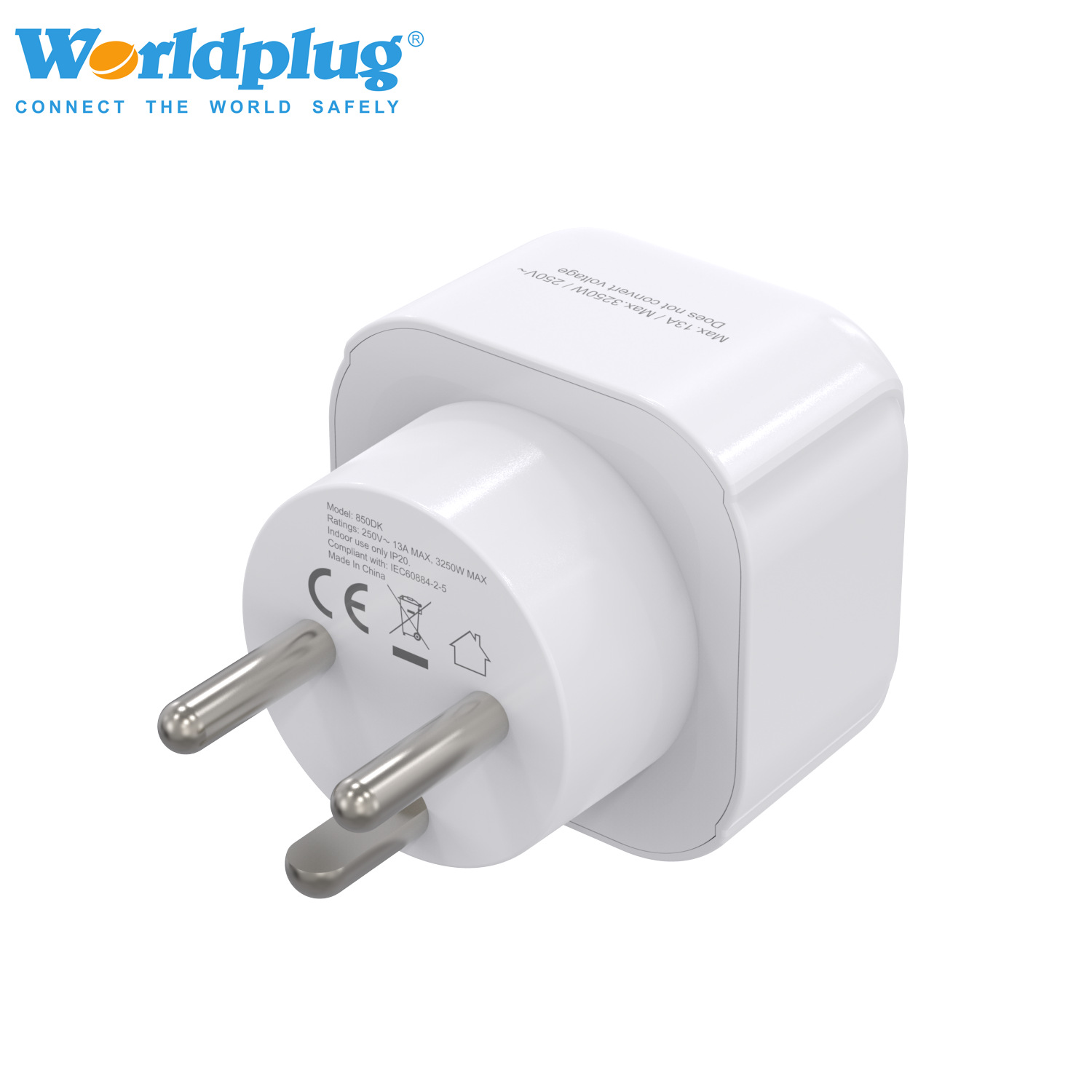 欧盟转换插头 通用转换 插座 全球转插头转丹麦10A大功率转换插头