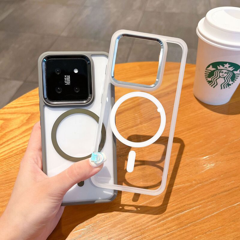 Xiaomi 15 Mobile Phone Case Magnetic magsafe Transparent Metal Lens Ring for 14pro All-Covering Drop-Resistant Protective Cover Xiaomi 15 Mobile Phone Case Magnetic magsafe Transparent Metal Lens Ring for 14pro All-Covering Drop-Resistant Protective Cover